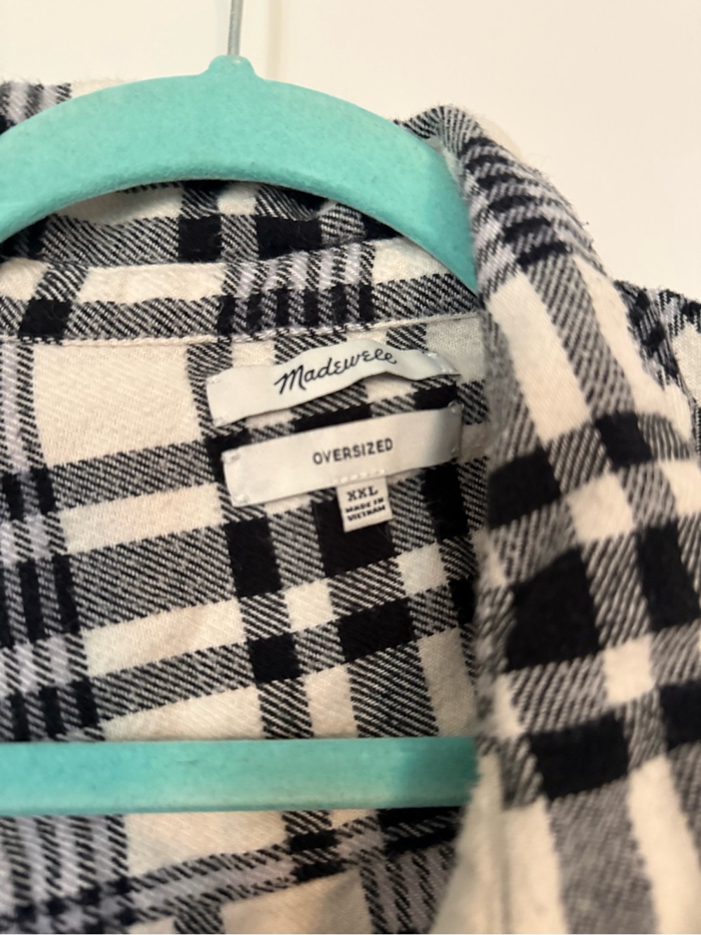 Madewell Black and White Plaid Button-Down Shirt - Picture 2 of 3